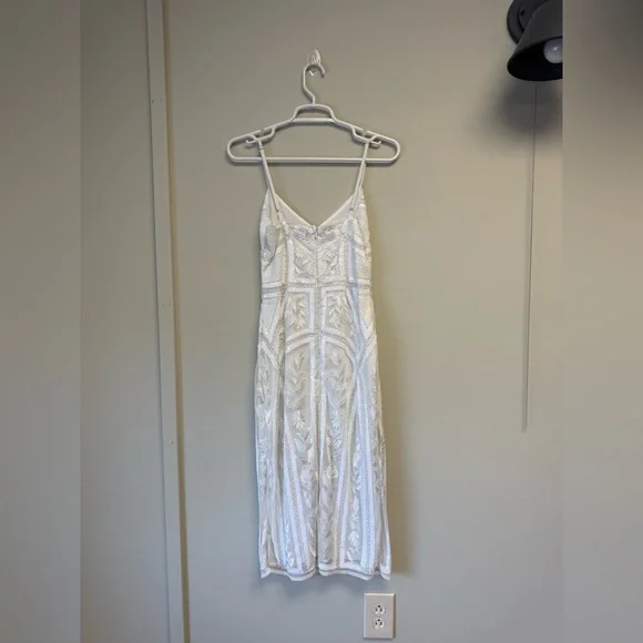 Lulu's White Embellished Midi Dress - Picture 3 of 4